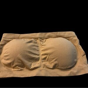 BOAO Padded Strapless Bandeau Bra XXL Beige Nude Molded Cups Seamless